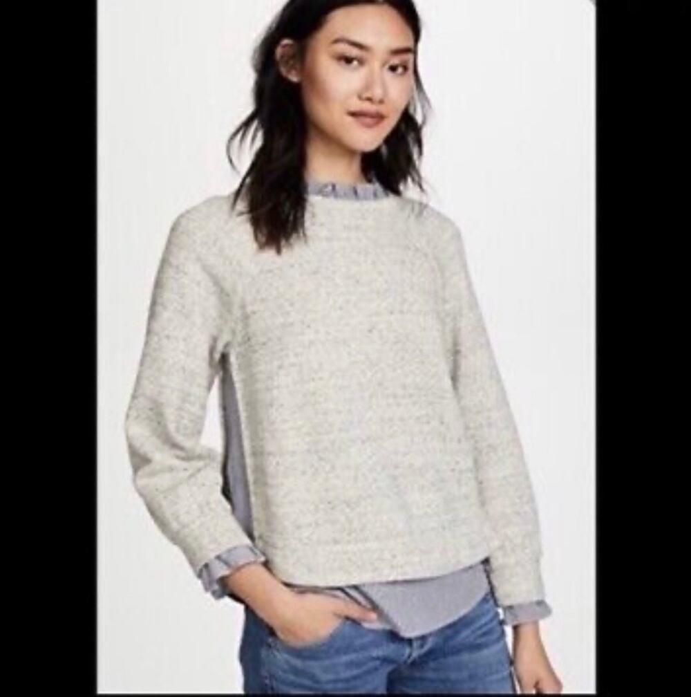 La Vie Rebecca Taylor French Terry Layered Sweatshirt S
